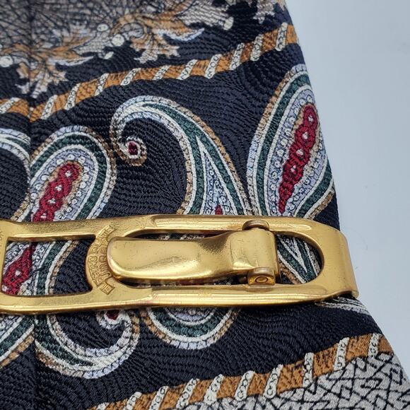 Sailboat Vintage Tie Clip Boating Gold Tone Tack Bar Chain Uneek - Picture 6 of 8